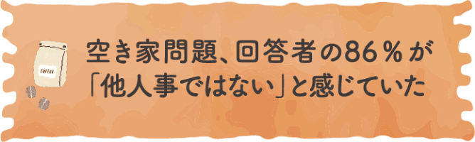 空き家問題、回答者の86%が「他人事ではない」と感じていた