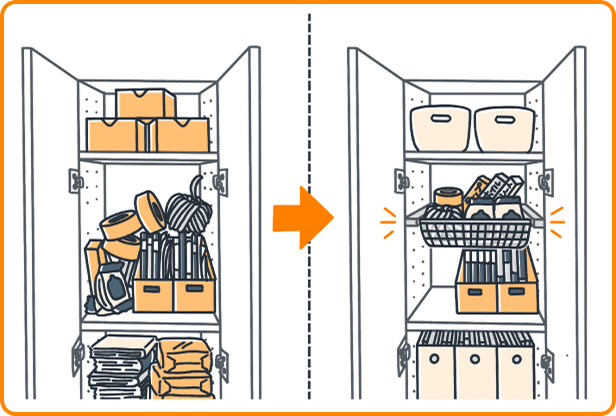 定尺棚板のイラスト