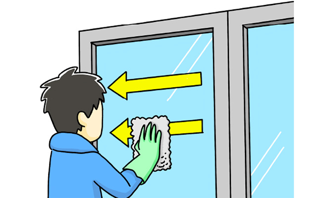 窓の拭き方