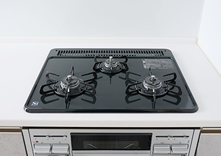 グリル付3口コンロ