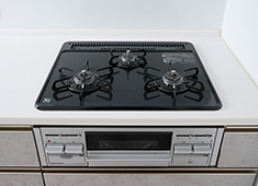 グリル付3口コンロ