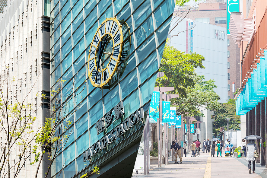 JR「博多」駅周辺イメージ,天神周辺イメージ