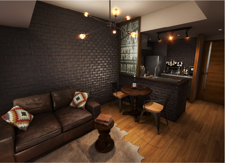 室内完成予想図（Ctype） | my style 「bar」