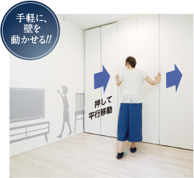 手軽に、壁を動かせる!!