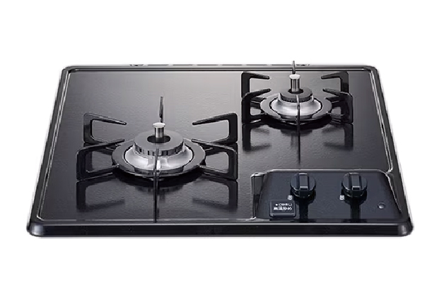 2口コンロ グリルレスのステンレストップコンロ