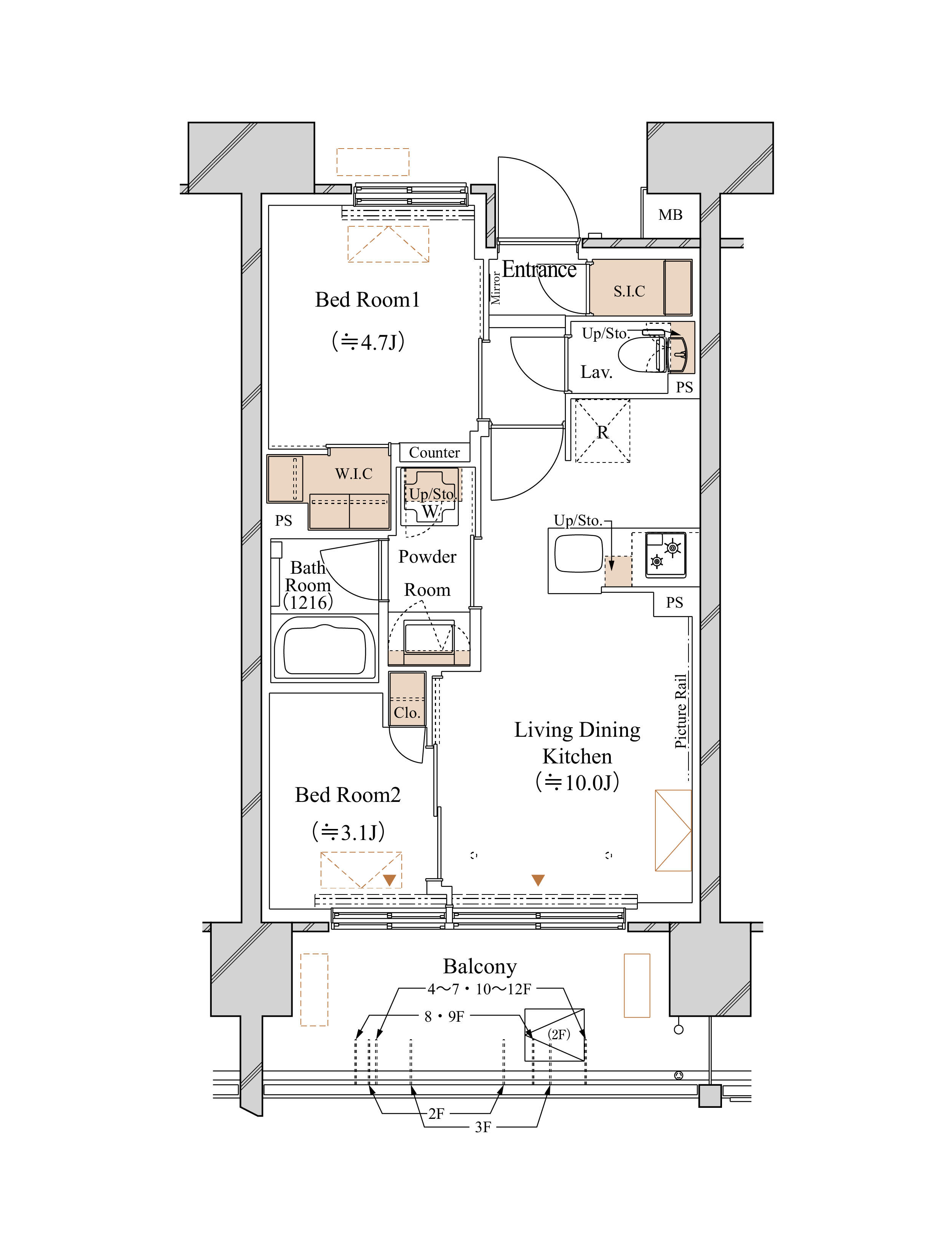 B1' TYPE 間取り図