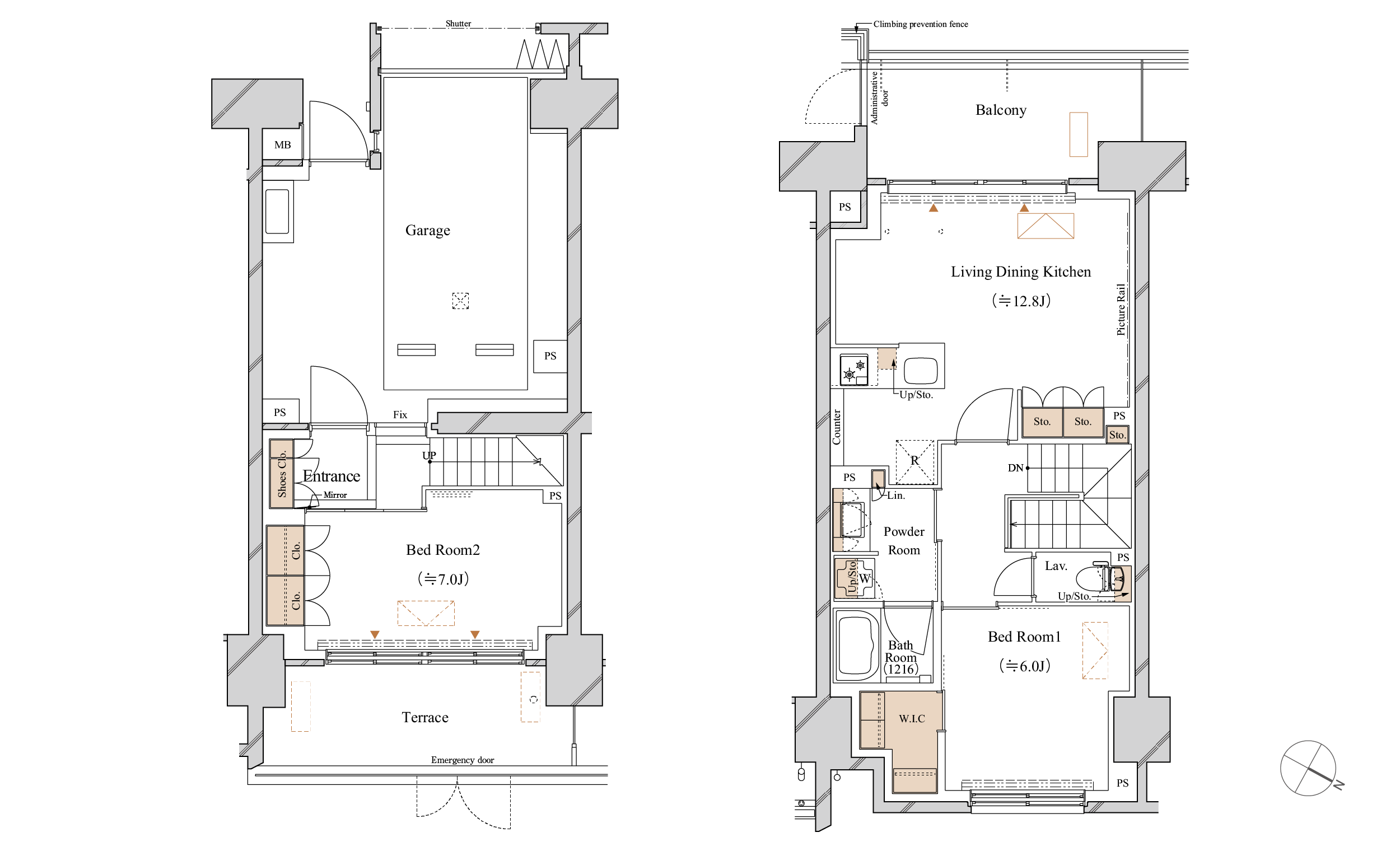E1 TYPE 間取り図