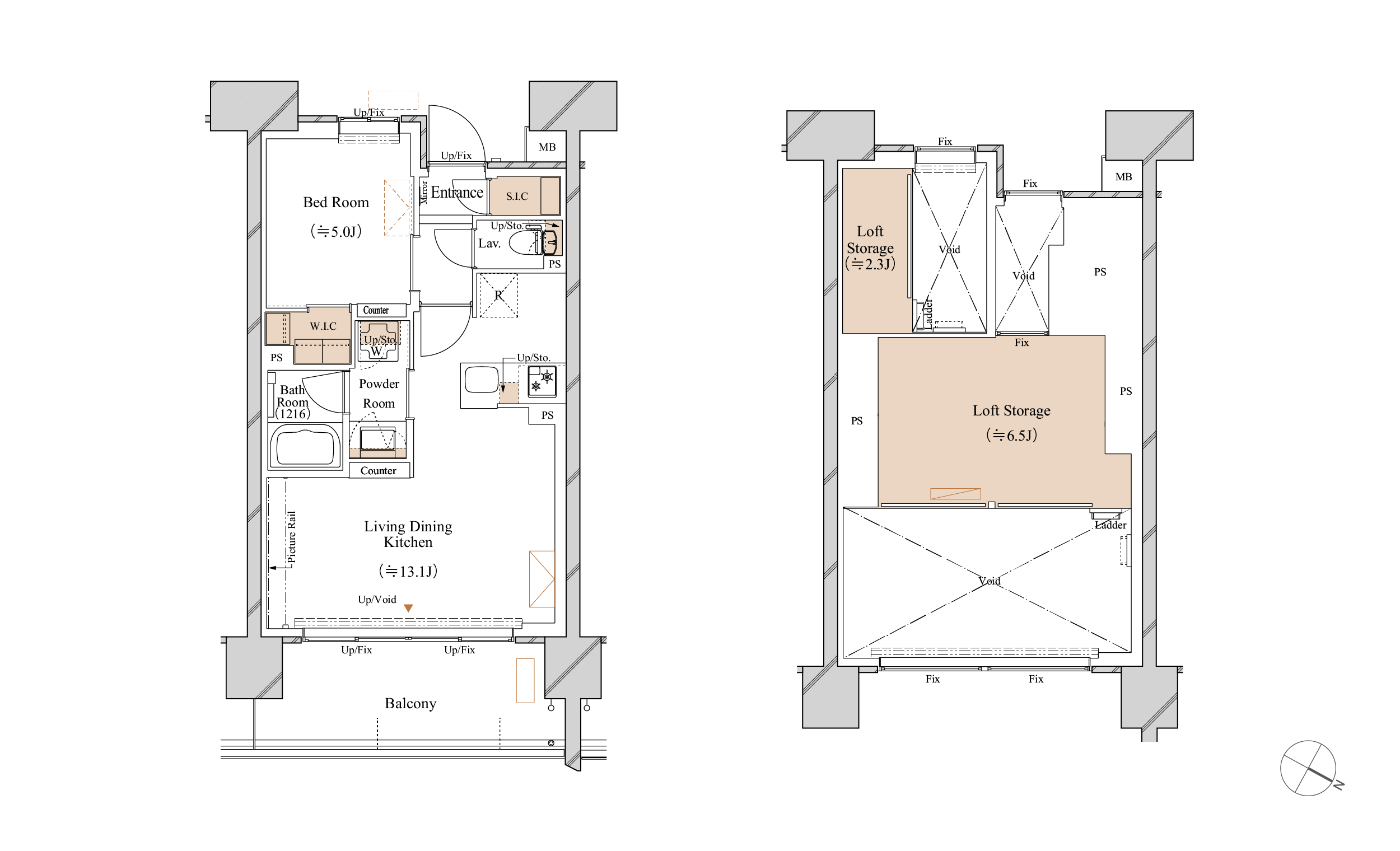 J1' TYPE 間取り図