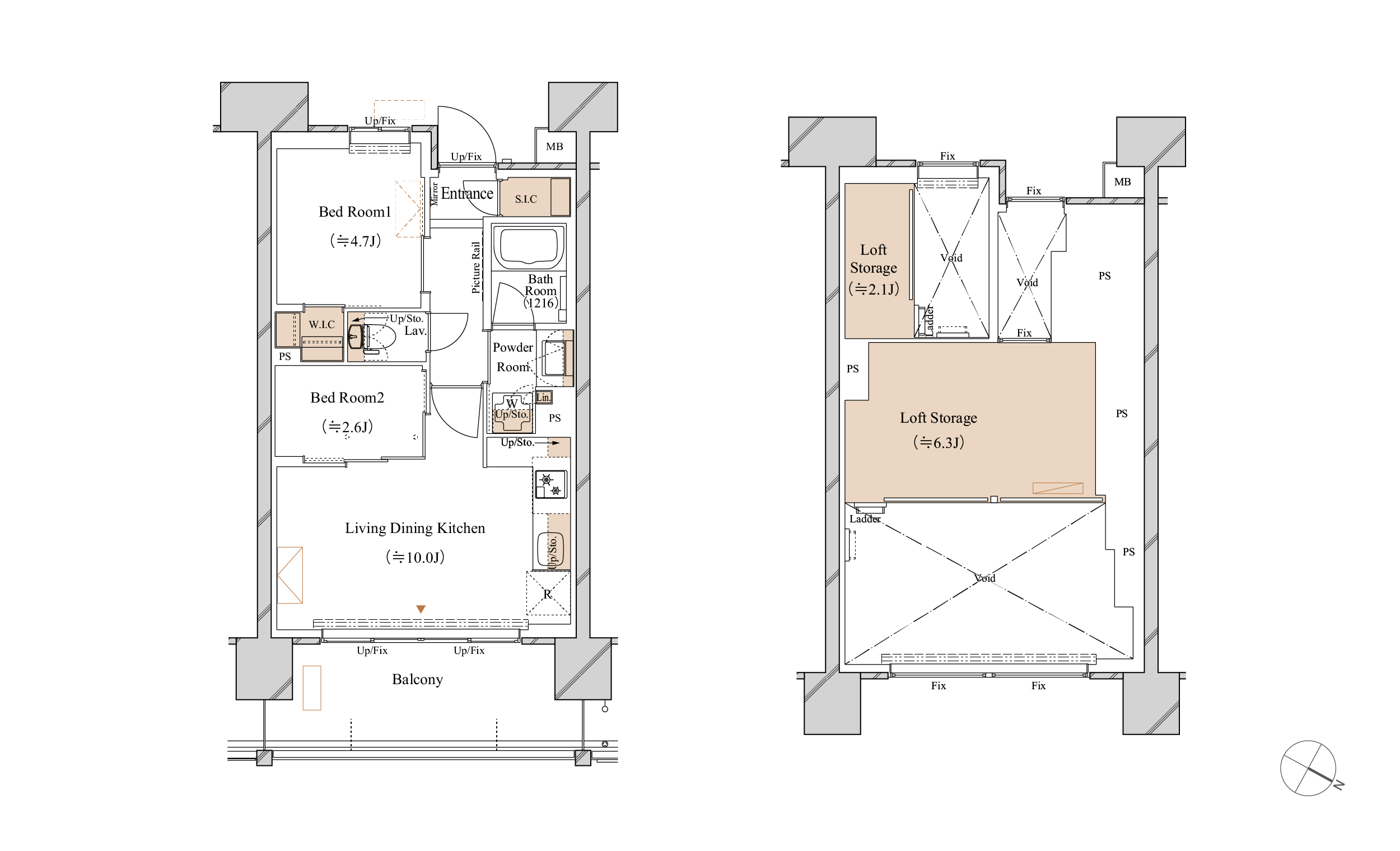 K' TYPE 間取り図