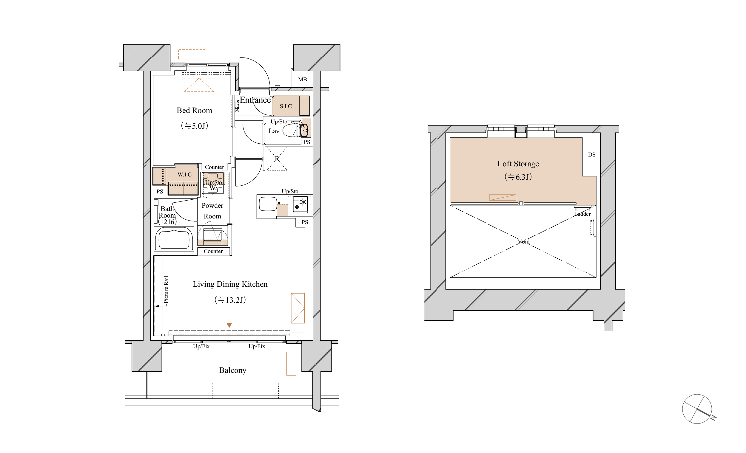 N1' TYPE 間取り図