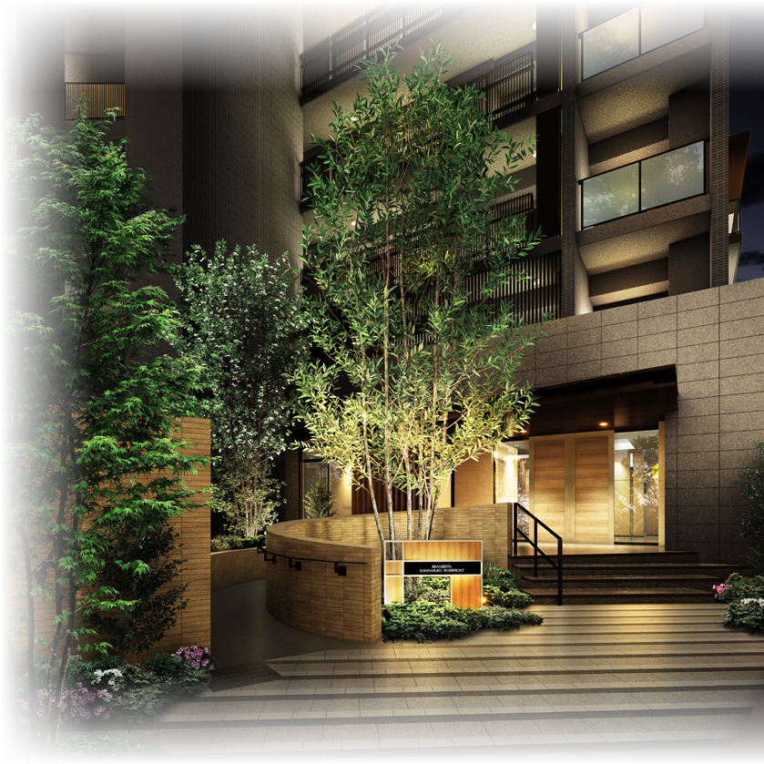 エントランスアプローチ完成予想CG画像