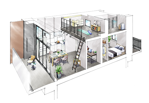 ロフトイメージイラスト画像