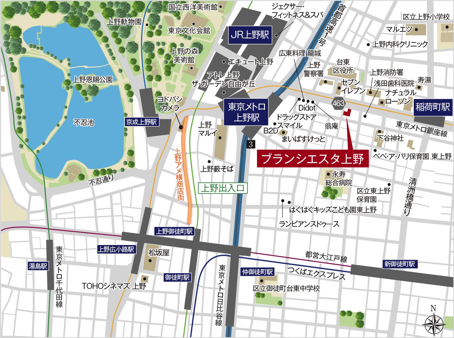 現地周辺案内図