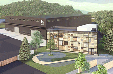 Factory building: Image of completed administration building