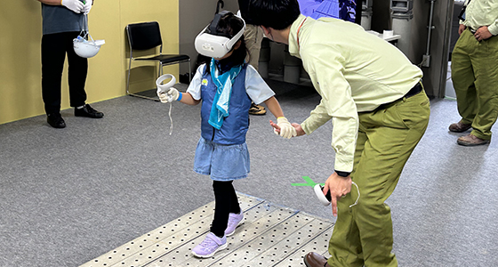 施工体験の様子