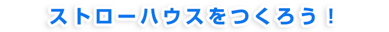 子供向けワークショップ ～ストローハウスをつくろう