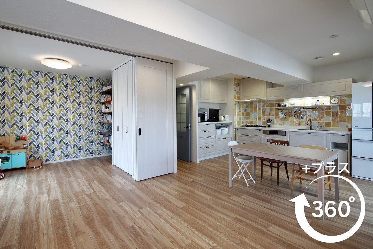 アクセントクロスで楽しむマンションリフォーム。子供との暮らし。ファミリークローゼット。