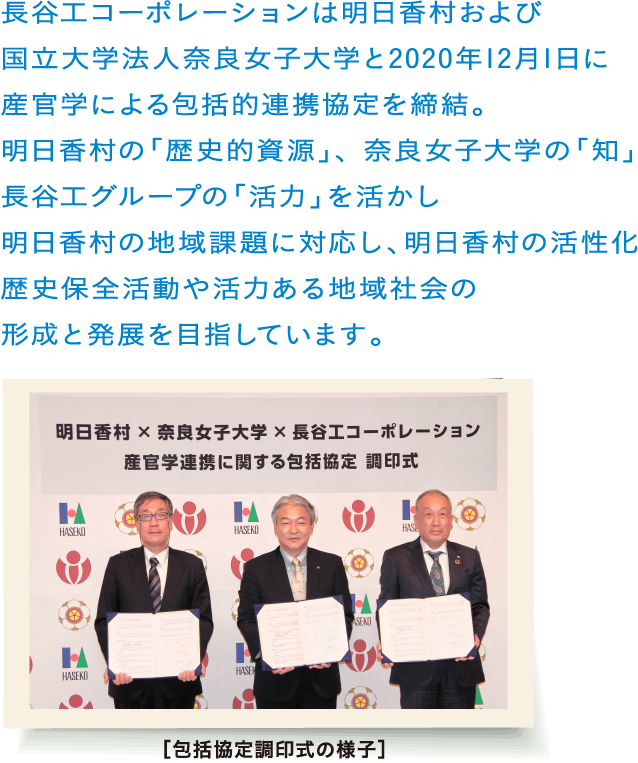 ［包括協定調印式の様子］