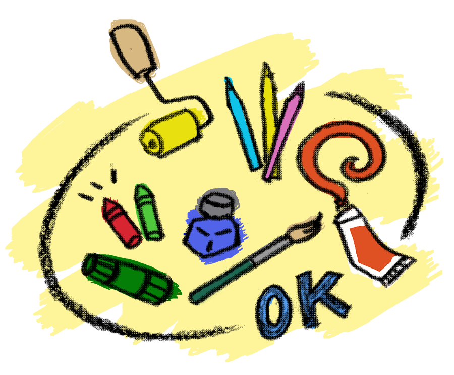 絵の具・クレヨンなどの画材
