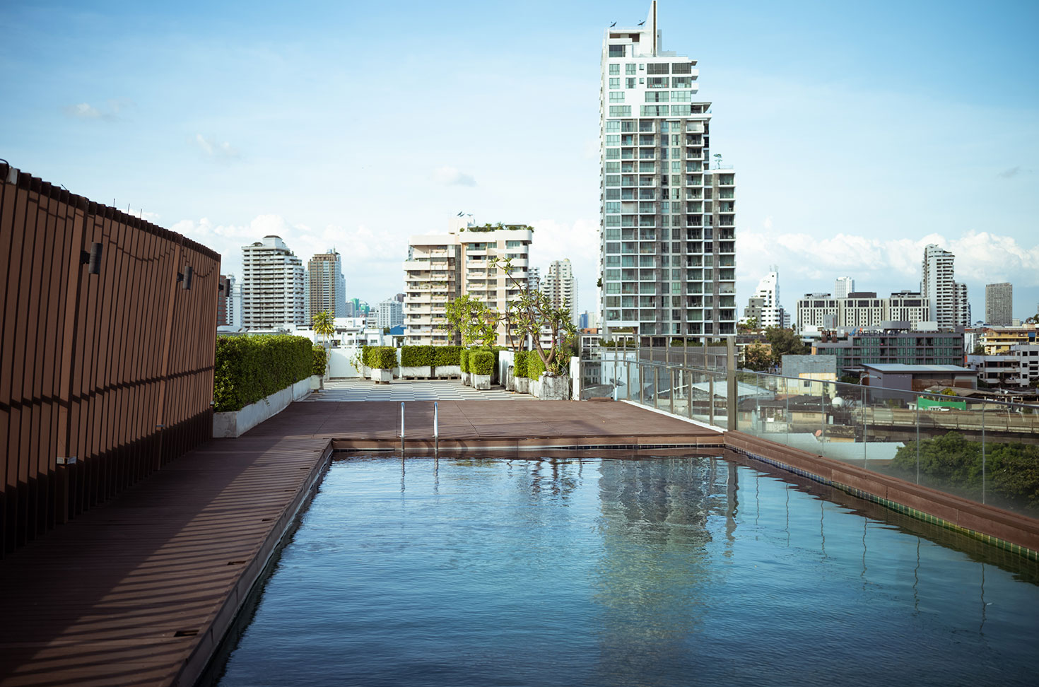 リーさん宅の屋上プール