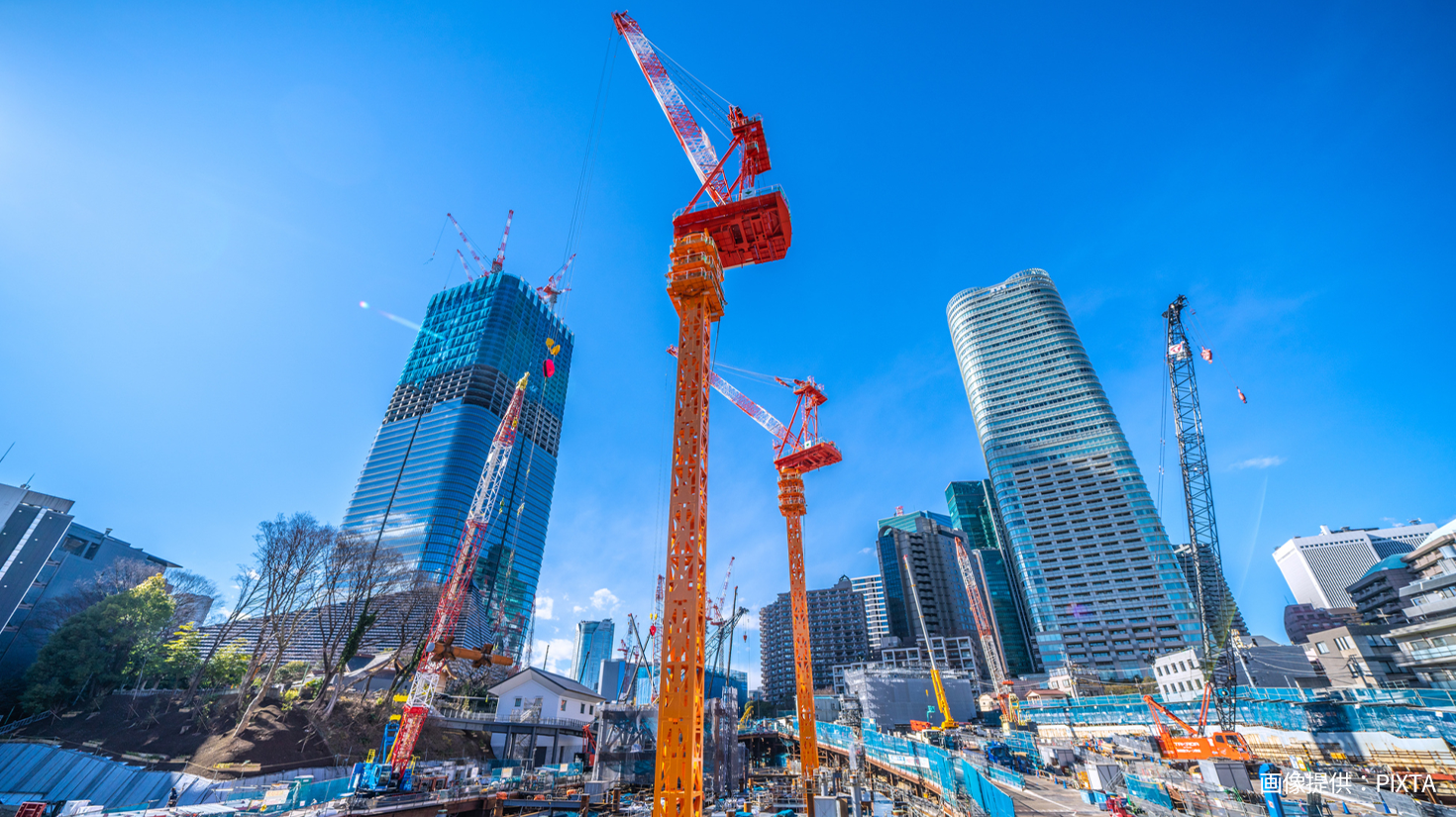 都市開発の工事