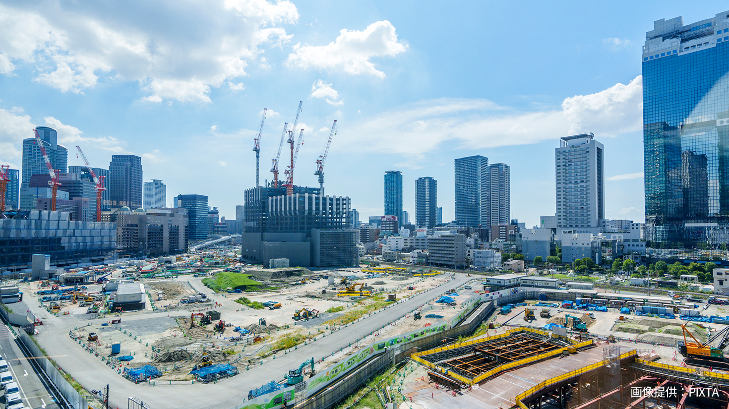 都市部の再開発風景