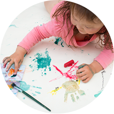 手形アートコーナー