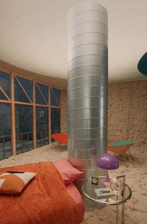 三日月型の自然光